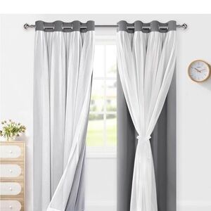 Elegant Gray and White Curtains